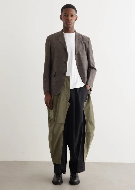 Stylish Men's Cargo PantsWool Check x Cargo Pant Tailored Coat