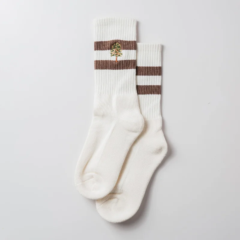 Ponderosa Pine Tree Stripe Socks