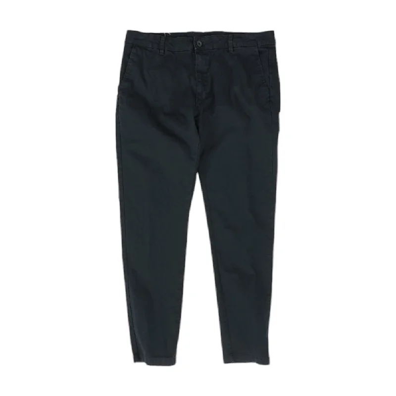 Men's Pants with Zippered PocketsBlack Solid Chino Pants