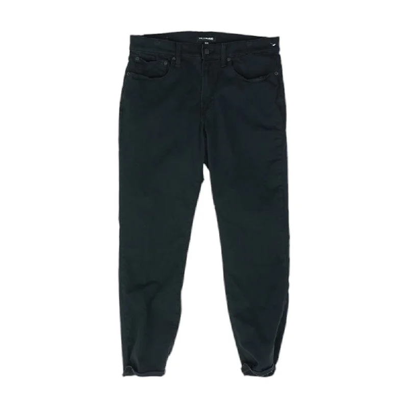 Men's Pants with Elastic CuffsBlack Solid Jeans