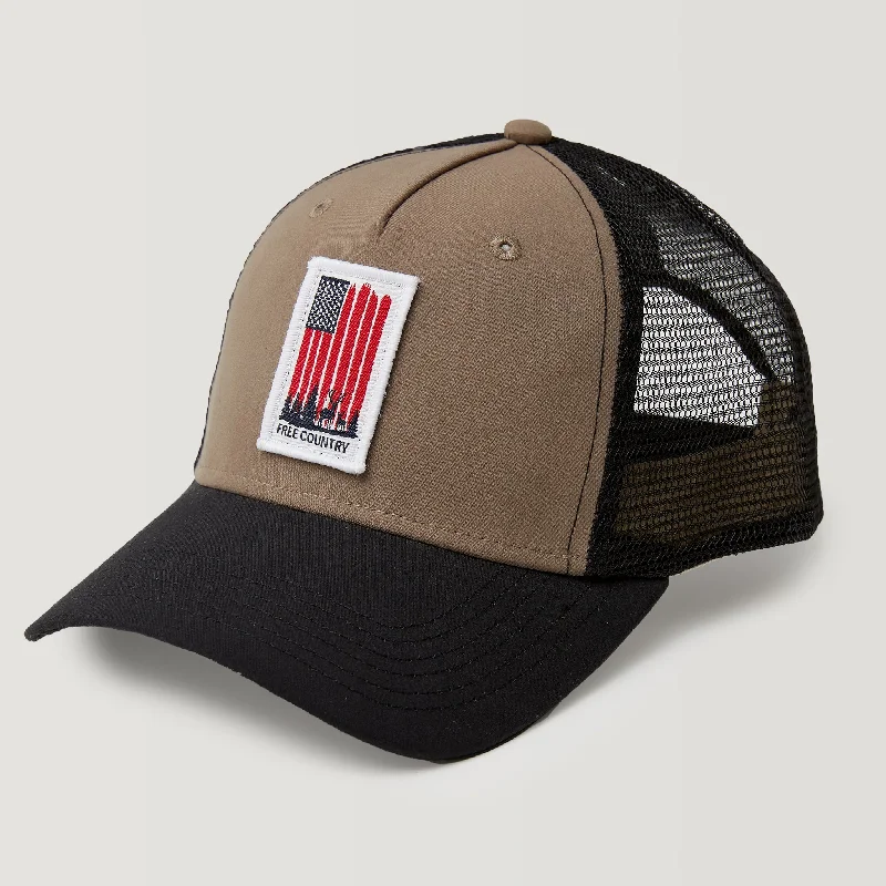 Free Country Five Panel American Flag Trucker Hat