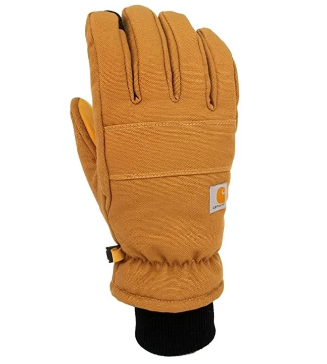 Men's Insulated Duck/Synthetic Leather Knit Cuff Glove