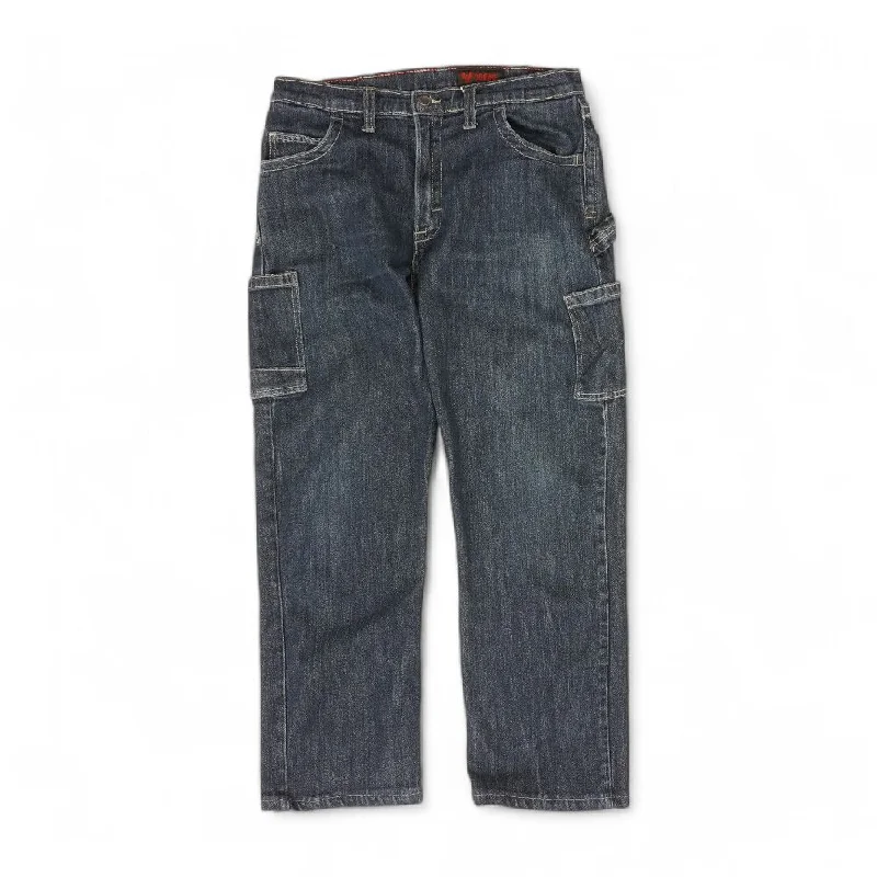 Men's Pants with Turn-Up CuffsNavy Solid Jeans