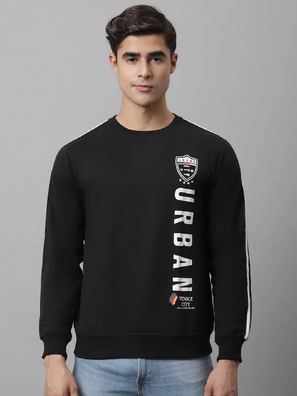 Slim-Fit Basketball Men's SportswearMen Black Sweatshirt