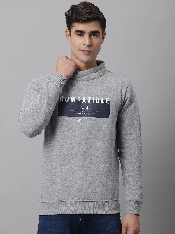 Versatile Men's SportswearCantabil Men Grey Melange Sweatshirt