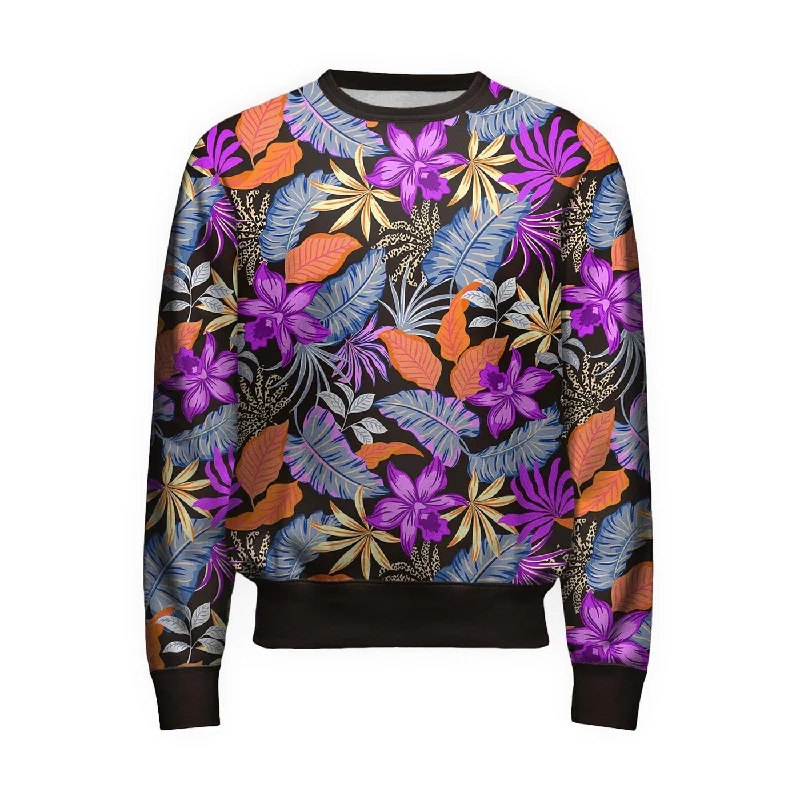 Stylish and Weather-Resistant Men's SportswearEvening Floral Dance Sweatshirt