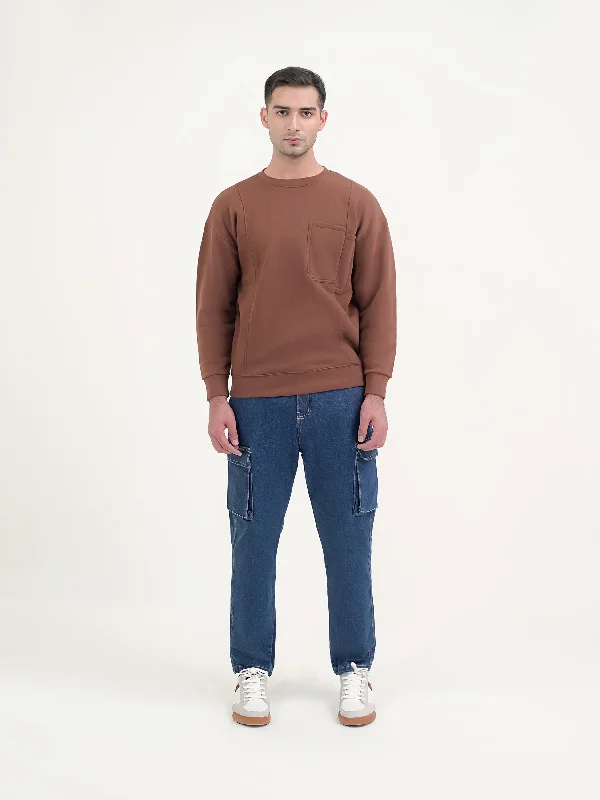 Warm and Weather-Resistant Men's Sportswear"KENZIE" Cut and Sew Casual Sweatshirt