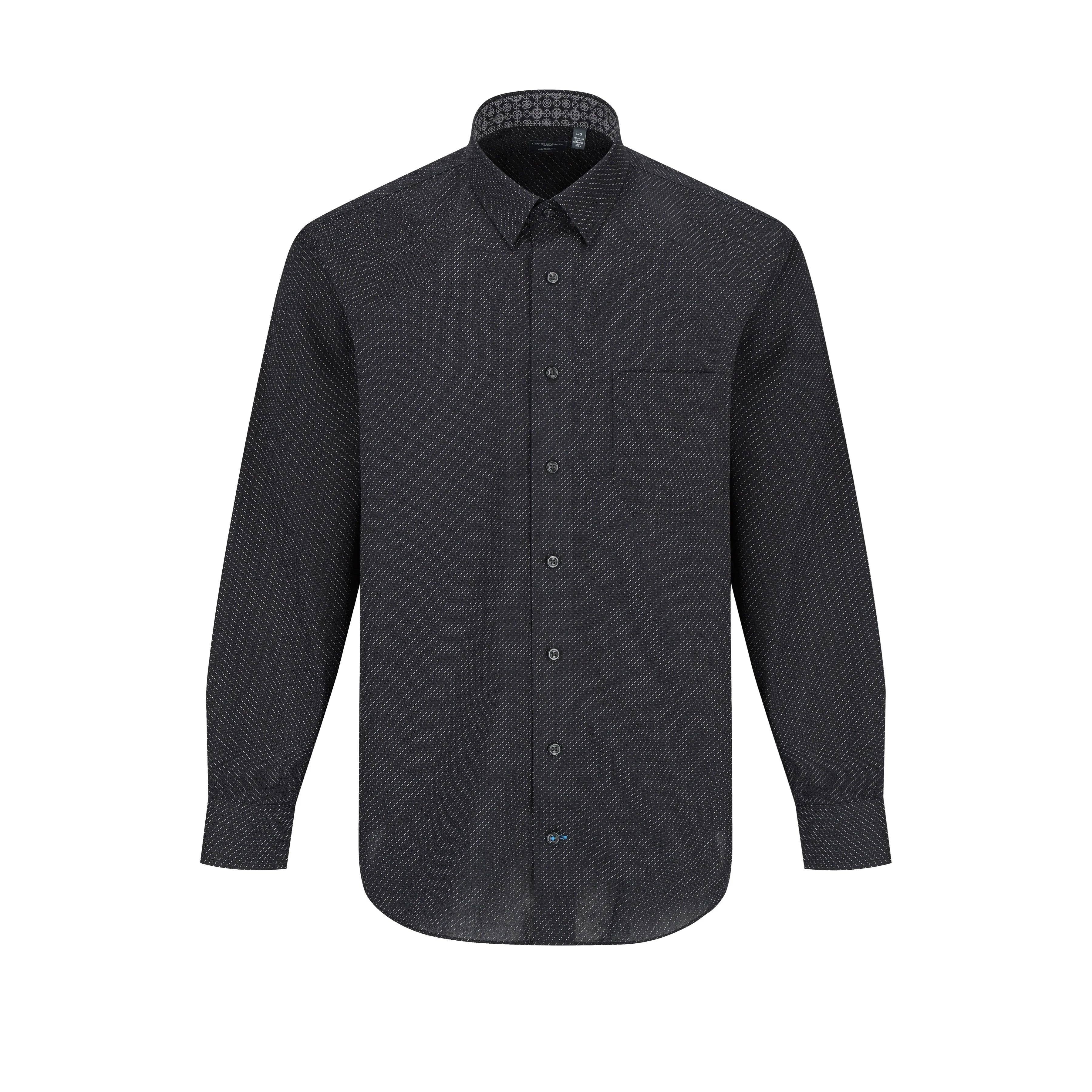 Affordable High-Performance Men's SportswearLeo Chevalier Long Sleeve Sport Shirt - Black 623451 0998