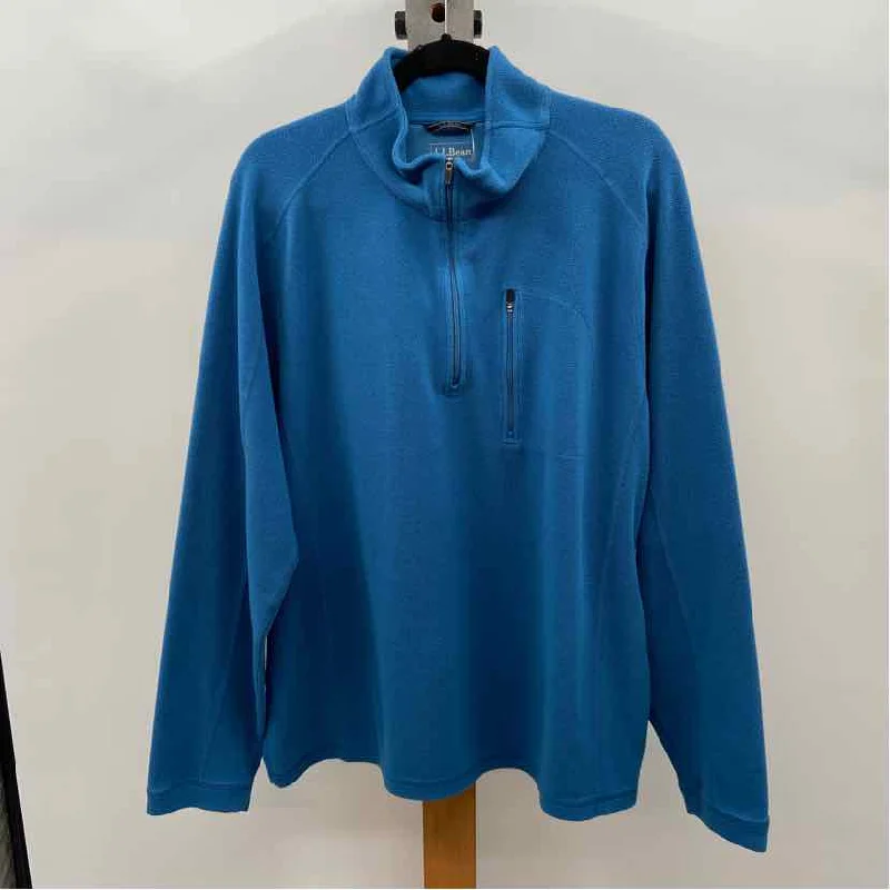 Tennis Men's SportswearLL Bean Men's Size XL Blue Solid Long Sleeve Shirt