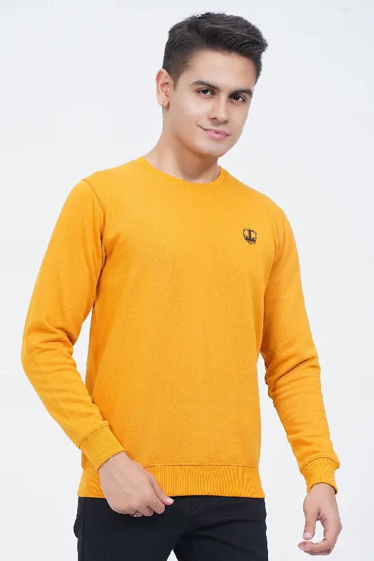 Slim-Fit Men's Sportswear"BAILZ" Crew Neck Long Sleeves Sweatshirt