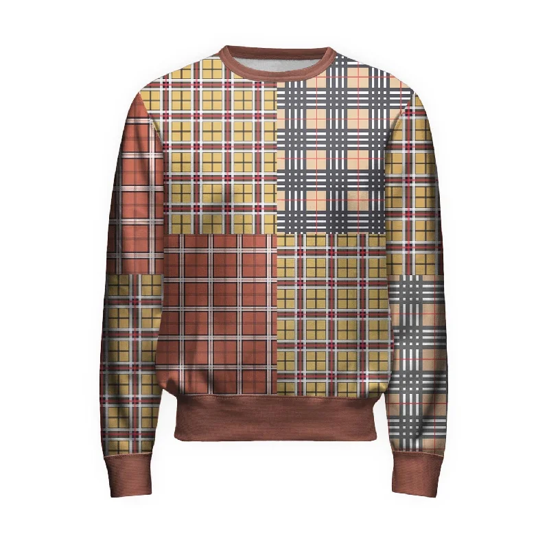 High-Quality Men's SportswearOut Plaid Sweatshirt