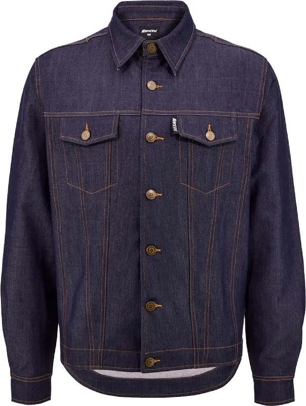 Men's Coats with Military InfluenceDenim Button Down Jacket - Men's|-|Manteau boutonnée Denim - Homme