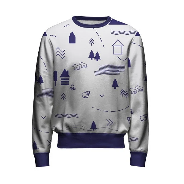 Fashionable Men's SportswearSketchy Forest Sweatshirt