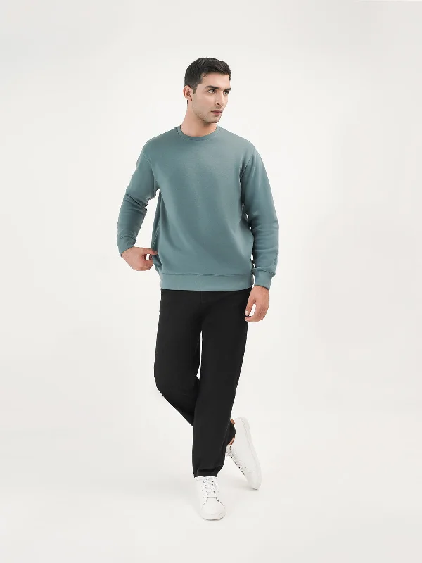 Workout-Ready Men's Sportswear"TARUCA" Casual Crew Neck Sweatshirt